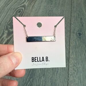 Taurus Zodiac Constellation Bar Necklace in Silver